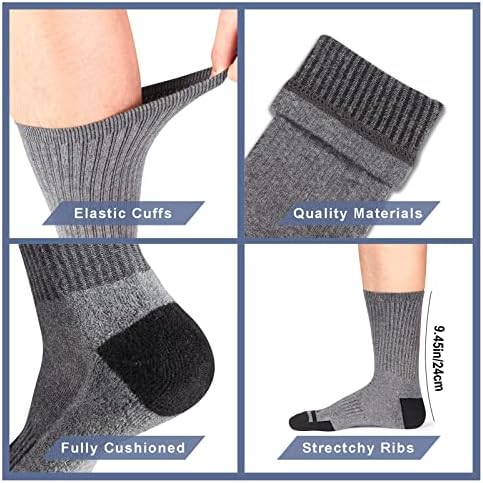 Чорапи на атлетска екипа на Ввел Менс, 8 пара памучни перничиња за контрола на влага