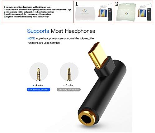 Кабел за слушалки со приклучок од 3,5 мм приклучок USB C машки до 3,5 mm AUX аудио адаптер USB-C 3,5 конвертор кабел за Xiaomi