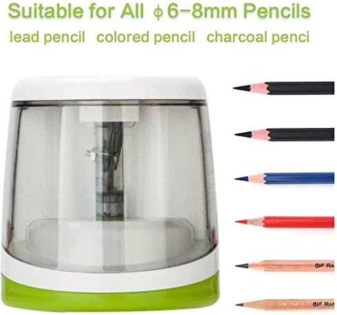 Trexd Електричен молив острилка со тешки сечила, спирално за брзо острино и автоматско стопирање совршено за училиште, канцеларија