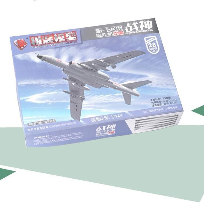 Нетефемин пластика Неисправен Кина H-6K бомбардер модел Авион Модел 1: 144 Модел Симулација на наука за изложба Модел на модел на модел