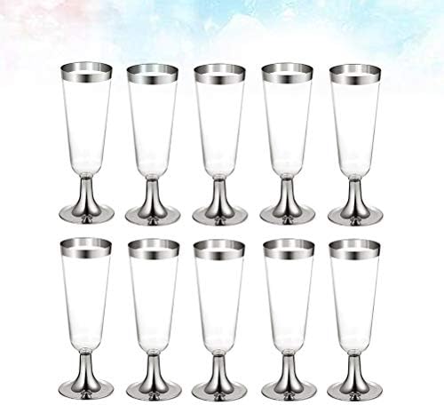 10 парчиња од еден сет 160 мл креативни пластични чаши за еднократна употреба шампањ коктел Goblet свадбена венчаница пијалок чаши