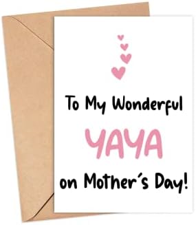 На мојата прекрасна картичка Јаја на Денот на мајката - картичка за ден на мајки на Јаја - картичка Јаја - Подарок за неа - на