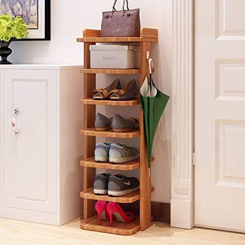 WSZJJ Вертикална дрвена решетка за чевли зад чевлите за врати за складирање простор за заштеда
