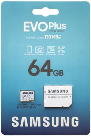 Samsung 64GB EVO Плус MicroSDXC UHS-I Мемориска Картичка Работи Со GoPro Херој 10, Херој 9, Херој 8, Херој 7 Акција Cam U1 V10 Пакет Со Сѐ,