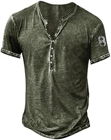 Дудубаби ленени кошули за мажи со кратки ракави графички и везени модни маици пролет и есенски кратки ракави печатени
