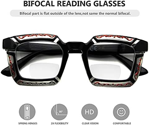Очила за бифокално читање со 4-пакети со бифокални читатели на дво-фокални жени +1,50