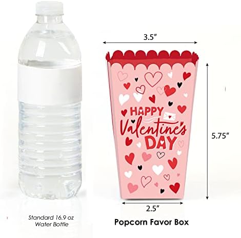 Голема точка на среќа Среќен Ден на вineубените - забави за забави на в Valentубените срца фаворизирање на кутии за третман на пуканки