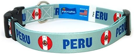Јака за кучиња со фудбалски дизајн Перу | Одлично за национални празници, специјални настани, фестивали, денови за независност и секој ден силни