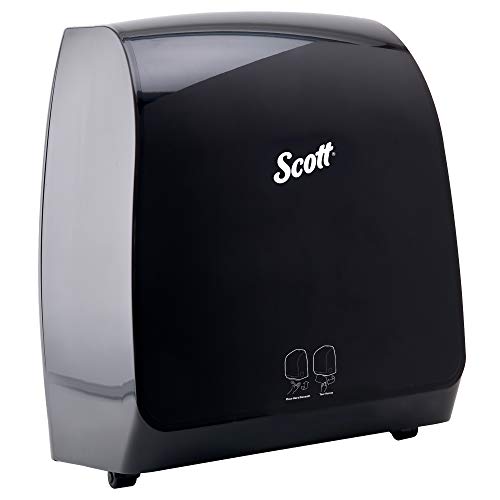 Scott® Pro Automatic Hard Roll Paper Paper Dispenser System, за зелено јадро Скот Про Рол крпи, чад / црна, 1 / случај