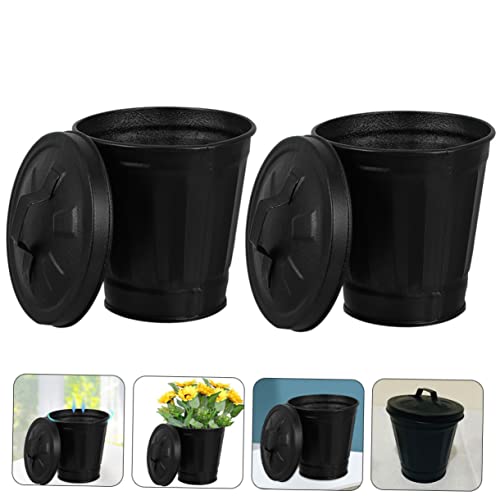 Kisangel 2pcs мини ѓубре конзерви за надворешни садови метални отпадоци конзерва за конзерви за затворени растенија мали ѓубре може галванизирани