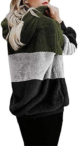 ВЕКДУО ОДГОВОРНА женска кошула со долги ракави палто Зимски топло волна патент џебови памук лесен палто за надворешна облека