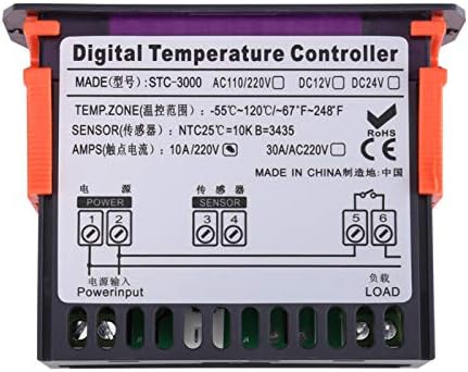 Контролер на дигитална температура STC-3000, електронски термостат на допир 110V-220V допир со сензор