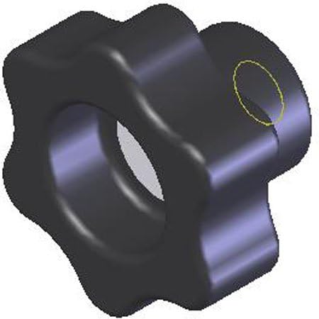 REID Изберете JCL-81 Термопластично копче со шест-лобуси со дијаметар од 1,97, 3/8-16 THD.