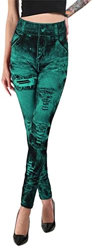 Businessенски бизнис врвови женски фармерки на дното на дното на јога панталони високо еластични тенок 3x хеланки за жени плус