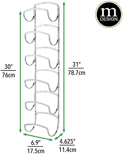 Држач за челични пешкири Mdesign за wallид за бања - Организатор поставен со wallидови за валани крпи и облеки за бања - шест нивоа