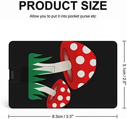 Црвена картичка за печурки USB 2.0 Flash Drive 32g/64g шема печатена смешна