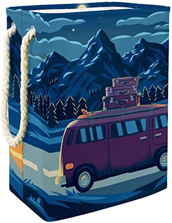 ДЕЈА Планински Пејзаж Автобус Корпите За Перење Ги Попречуваат Високите Цврсти Преклопливи За Возрасни Деца Тинејџерски Момчиња