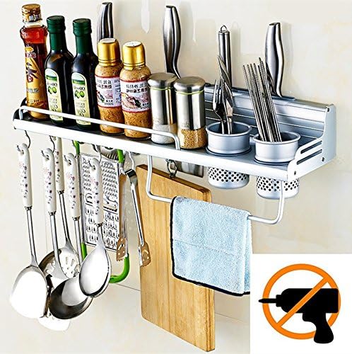 GracesDawn алуминиум повеќенаменски кујнски прибор Организатор 23,5 инчи за складирање на кујнски прибор за кујнски прибор за кујна,