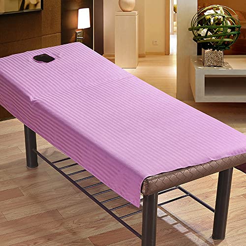 Фратина шарена масажа маса за кревети поставен лист со целосна обвивка за маса за масажа спа -кревет со дупка со лице 75х190см бело