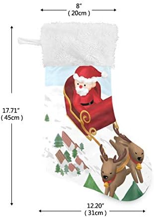 Пимилагу зафатен Дедо Мраз Божиќни чорапи 1 пакет 17,7 , виси чорапи за Божиќна декорација