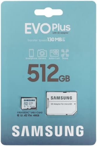 Samsung 512GB Ево Плус Microsd Картичка Класа 10 SDXC Мемориска Картичка Со Адаптер MB-MC512KA Пакет Со Сѐ, Но Stromboli Микро &засилувач; Sd Картичка Читач