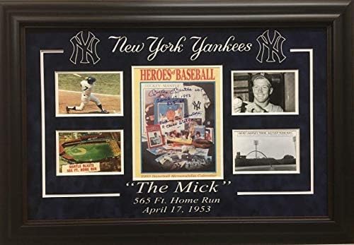 Вонредна Мики Мантл 565 'FT HOME RUT Потпишан испишан дисплеј 1/1 JSA - MLB автограмирани разни предмети