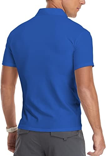 Долги/кратки маички за маж со долги/кратки ракави од zip-zip случајно тенок вклопат потсмев на вратот основни дизајнирани памучни кошули