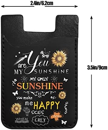 Gagaduck Sunshine Leadsive Телефонски мобилен телефон стап на картички за ракав за ракав, држач за лична карта, компатибилен со