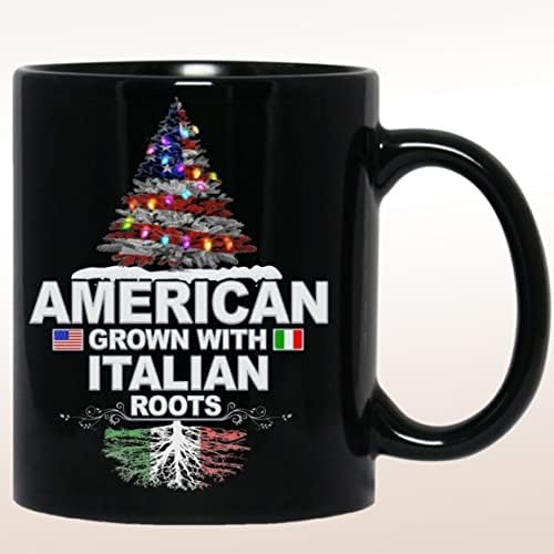 Американски одгледувани италијански корени Италија знаме кафе кригла 11 и 15 мл