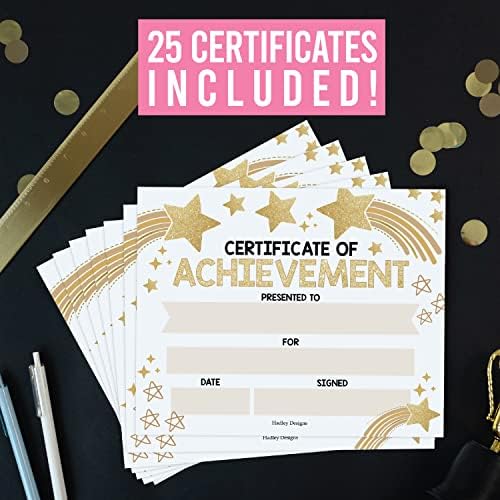 25 Златна Ѕвезда Предучилишна Диплома Сертификати За Градинка За Деца-Диплома За Градинка Сертификат Хартија За Печатење, Дипломски Сертификати