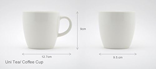 Forlife 550-Mnd Uni чај или кафе чаша со рачка, сет од 4, 11 мл, мандарински