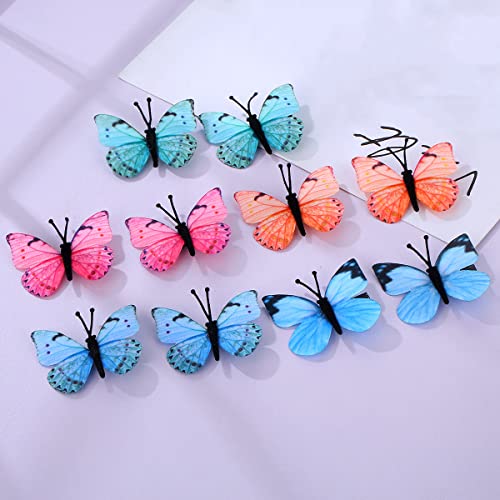 НАСАМА 20 Парчиња Пеперутка Клипови За Коса Шарени Шноли За Пеперутки Девојка За Стилизирање На Коса Додаток ЗА Глава 3Д Свадба Клипови За