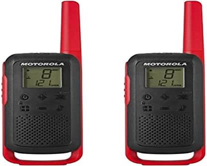 Motorola Solutions T210 Двонасочно радио црно w/црвена две пакувања и T200 Talkabout Radio, 2 пакувања