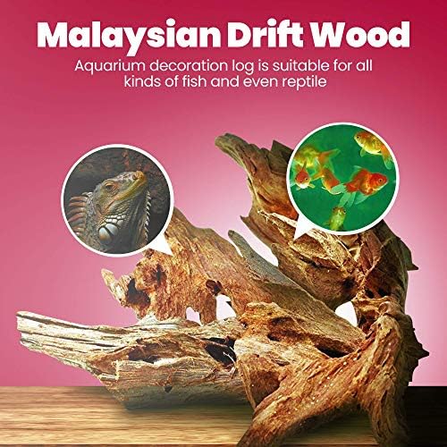 Д -р Мос Малезијан Дрифтвуд за аквариум слатководни аквакапирање - природно држење дрво за резервоарот за влекачи, резервоарот за териум,