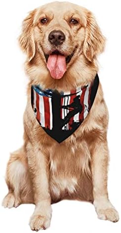 Lineman American Flag Pet Dog кученце мачка Balaclava Triangle Bibs Charfan Bandana Neckerchief McHoice за какви било миленичиња
