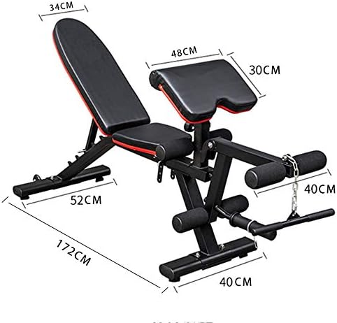 Клупа за тежина на Duxx - Домашен фитнес професионален клупа стол за прилагодлива мултифункционална обука за преклопување стол за вртење