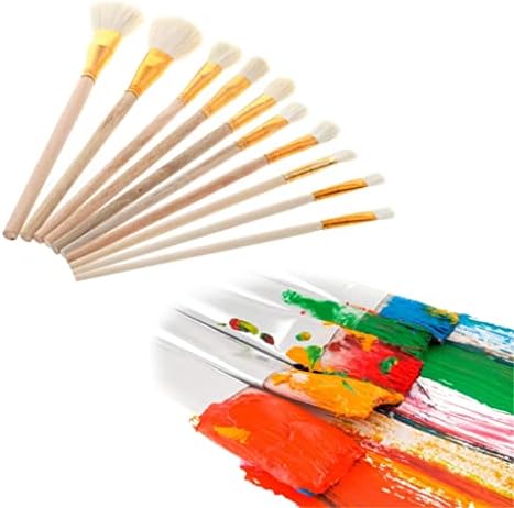 TWDYC 10 парчиња четки поставени за уметничко сликарство масло Акрилик акварел Цртеж занает DIY дете