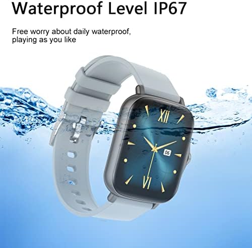 Smart Watch, IP67 водоотпорен фитнес часовник со крвен притисок срцев ритам, спиење, контрола на музика, спортски паметни