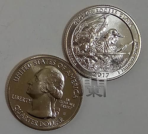 САД 2017 Националниот Парк Комеморативна Монета Број 40 Сведна Џорџ Росгларнакоин Колекција Комеморативна Монета