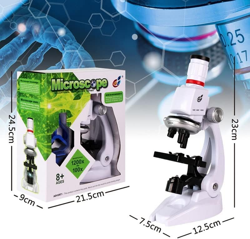 Комплет Додатоци за микроскоп ЗА Возрасни 1200x Монокуларен Оптички Микроскоп Лабораториски Потрошен Материјал