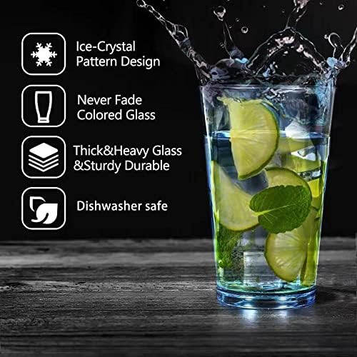 Нераскинливи Пластични Чаши За Пиење [Сет од 6] Чаши За Пиење Отпорни На Кршење, Чаши за пиење за повеќекратна употреба, Пластична стаклена чаша,