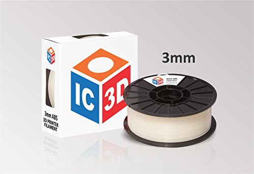 IC3D Green 3MM ABS 3D Филамент за печатач - 1 кг лажица - димензионална точност +/- 0,05мм - Филамент за 3D печатење на професионално