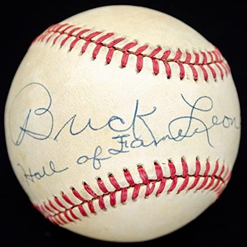 Бак Леонард Хол на славните потпишаа автограмиран ОАЛ Бејзбол JSA COA - Автограмирани бејзбол