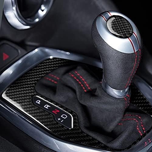 Tomall Gear Shift Panel Trim Компатибилен со Chevrolet Camaro Camaro Carbon Fiber Trim Trim Gear Shift Knob Panel Paner Cover