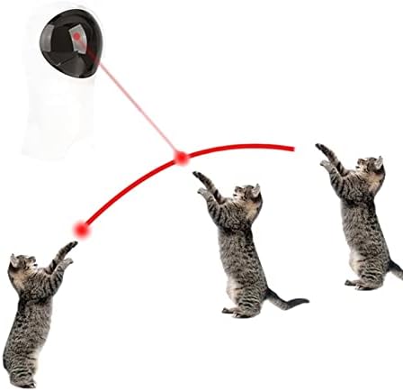 Jkyyds мачка играчка интерактивна ласерска играчка автоматска ротирачка спортска забава играчка играчка со повеќе агол USB полнење