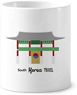 Ознаки од Јужна Кореја Бук за заби за четкичка за заби, дрскач за керамички штанд -молив чаша