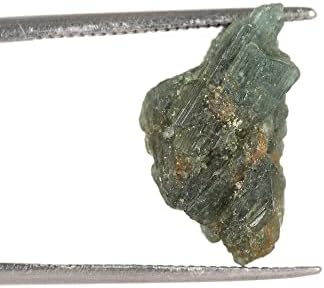 GemHub Raw Rough Grough Green Tourmaline Природно заздравување кристал 6,60 CT лабав камен за повеќекратни намени