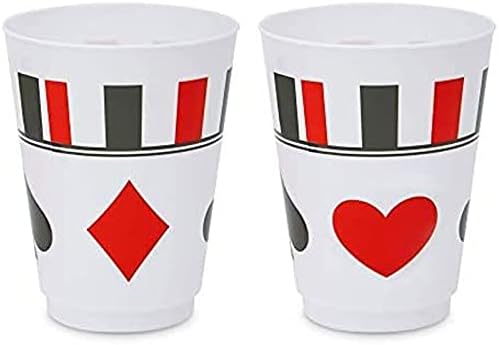 Искра и Баш 16 Мл Пластични Покер Тамблер Чаши, Казино Партија Украси