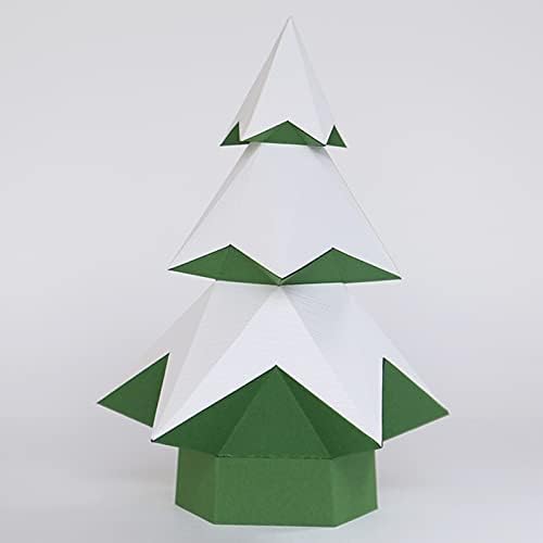 WLL-DP Трофеј за хартија за елка 3Д хартија скулптура DIY рачно изработена игра хартија модел Дома украси украси Фото реквизити оригами