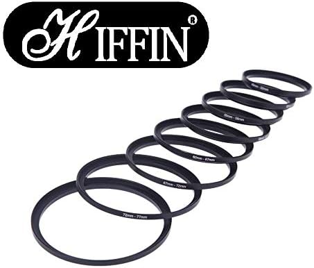 Hiffin® 49 mm-82 Filter Filter Step Up Convertion Rings Постави 8 компјутери 49 mm-82 како аспиратор